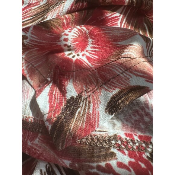 Allison Daley II Womens Tunic Top 2X Red Floral 3/4 Sleeve Stretch Bright Fairy - Picture 11 of 13